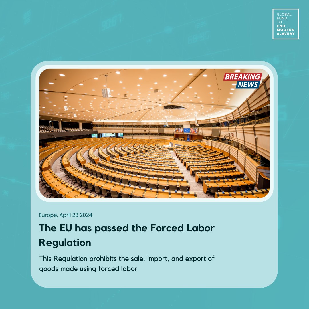 👏🏽 It impacts import & trade within the EU, affecting businesses in & out of the bloc. 🙌 It represents the last step before the law's translation and is expected to be enforced in two years, and can benefit workers & boost consumer confidence. More: antislavery.org/latest/europea…