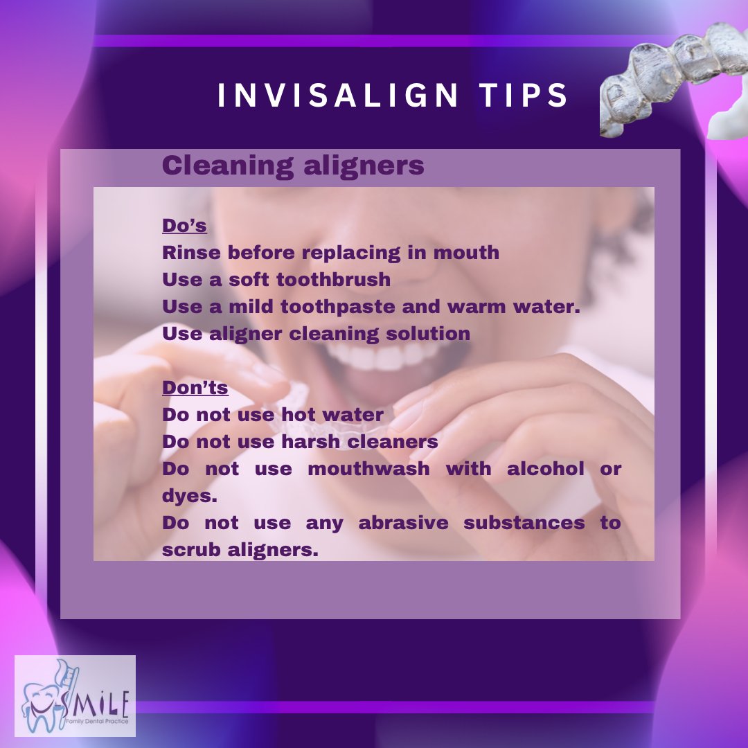 USmileDentJa's tweet photo. See our Invisalign cleaning tips. Got more tips to share? Drop them below! 👇😄 #InvisalignTips #SmileJourney #DentalCare https://t.co/fDtPX9PNEz