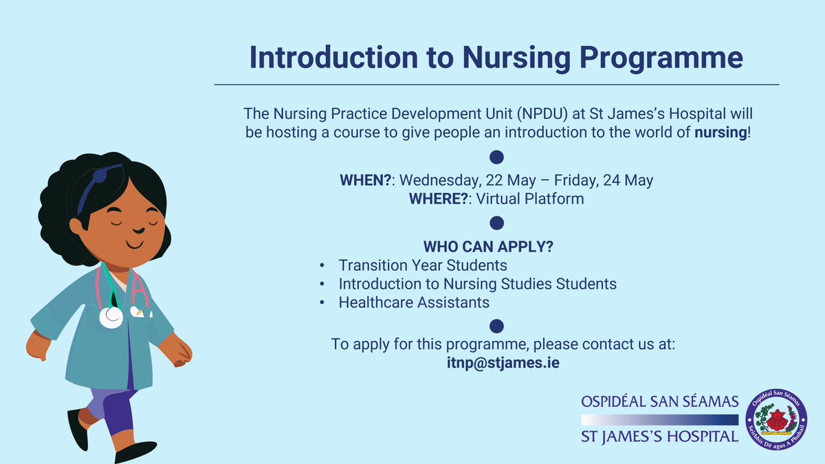 Interested in pursuing nursing but don't know where to start? Then look no further!👀 Our Introduction to Nursing Programme will be held between Wednesday, 22 May and Friday 24 May.🩺👩‍⚕️ Get in touch to register 👇