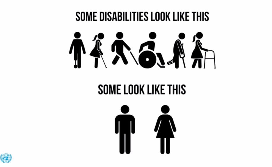 Quick reminder: not everyone chooses to discuss their disability, and not everyone may fit the standardized image we have constructed in our minds. Thanks @inclusivegroup !