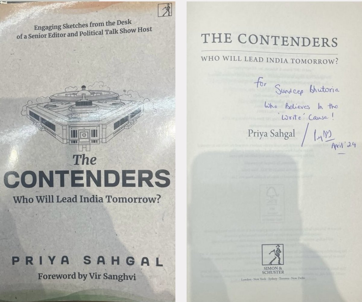 Thank you, @Priyascorner, for the autographed copy of 'The Contenders.' We are pleased to have you as part of the Write Circle in Nagpur and Jodhpur with @FoundationPK. Our @ehsaaswomen thoroughly enjoyed your session.