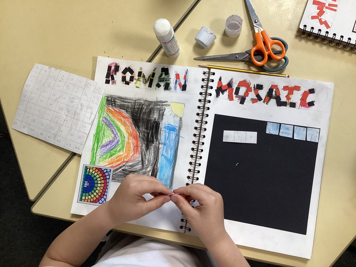 Malpas_Park's tweet photo. Blwyddyn 2 are enjoying the challenge of creating their own Roman mosaics! #MPPSY2 @EAS_ExpressArts https://t.co/Xpifz10qHz