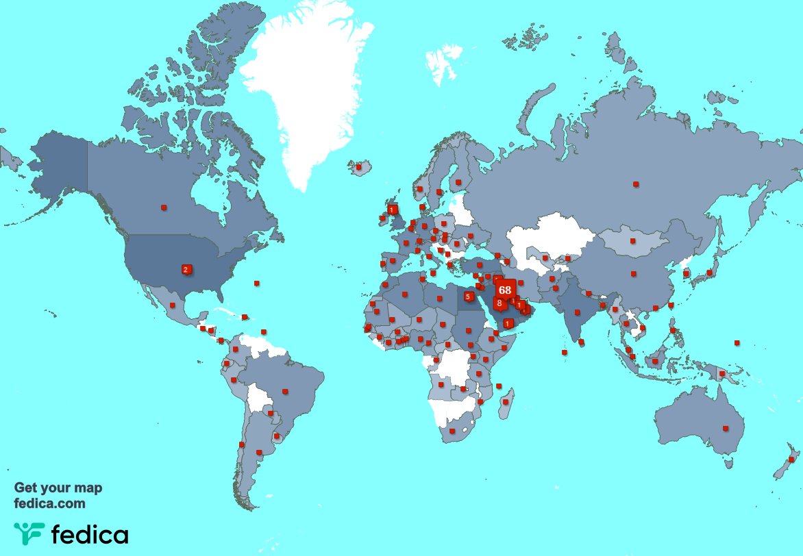 I have 199 new followers from Kuwait, Saudi Arabia, Egypt, and more last week. See fedica.com/!NaderAlMansour