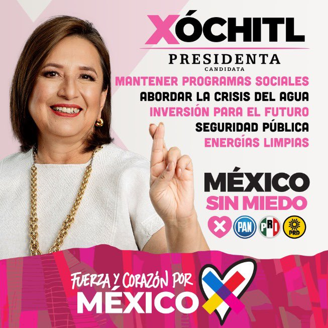 Buenos días Xóchitlovers, Xóchitlbots y todos los que van a votar para defender a México!!! 🇲🇽 Depositen su #MiVotoParaXochitl9