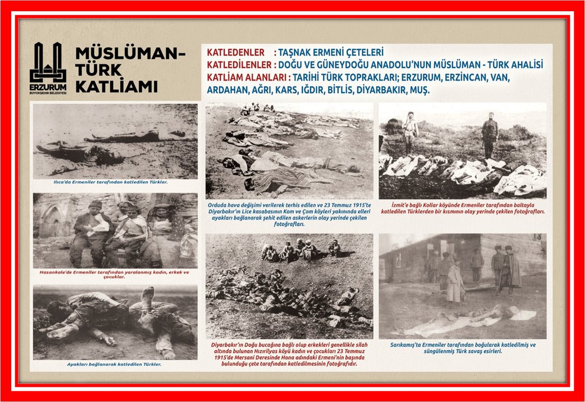 @Fehim_Isik Asıl soykırımı Ermeniler 1915 öncesi ve sonrasında Türklere ve Kürtlere yaptı. Ermeni soykırımı diyen Ermeni uşakları