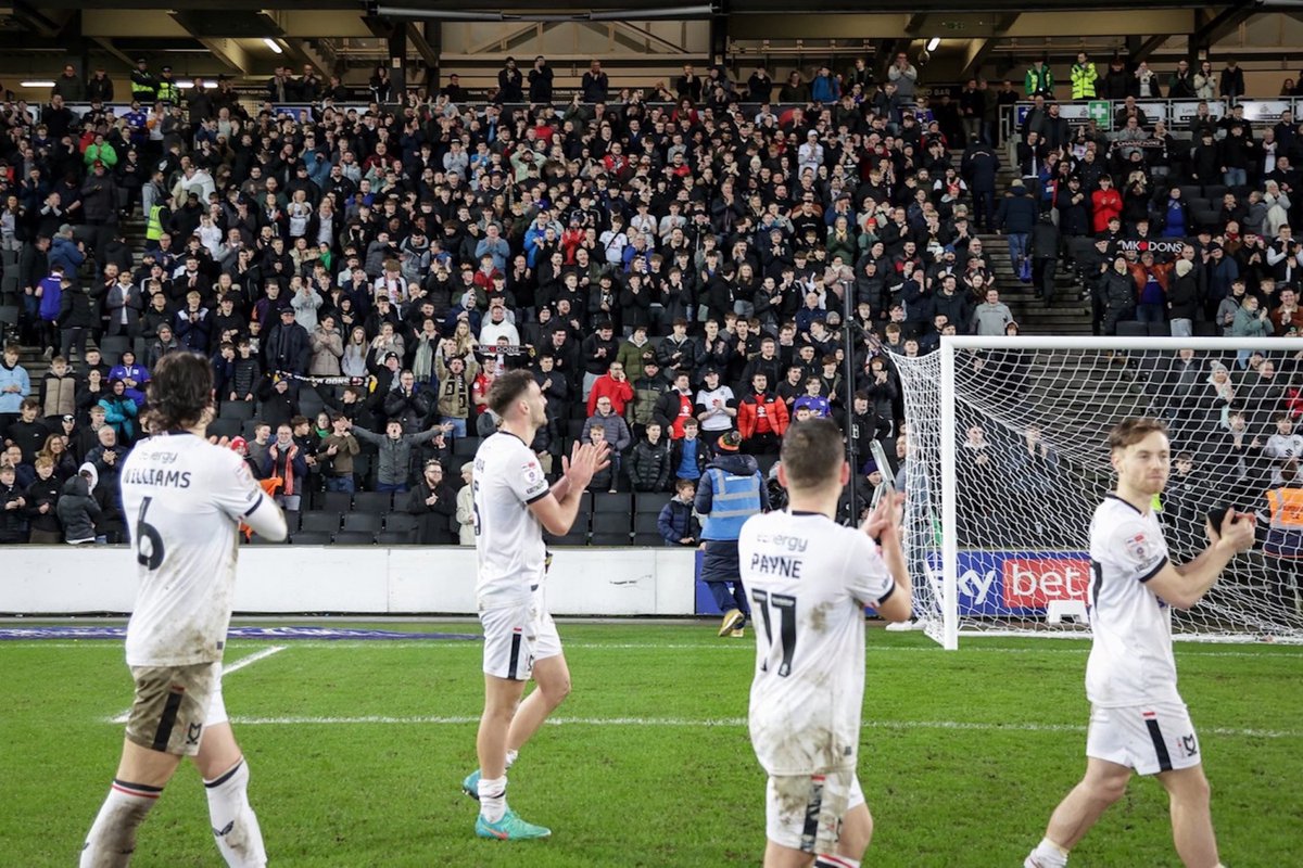 After Saturday's game with Sutton United, the #MKDons players & staff would like to show their appreciation to the fans for their support during the 2023/24 campaign. 🤍

Make sure to remain in your seats after the match to be a part of the #MKDons lap of appreciation 👏