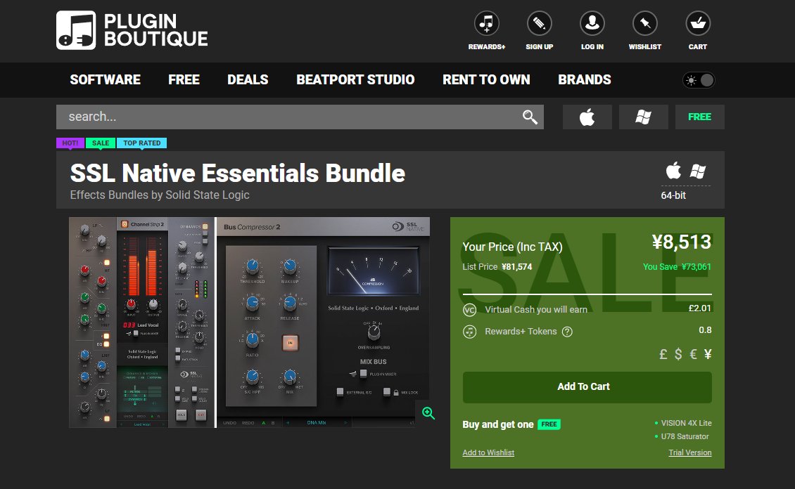 TKVideoPhoto's tweet image. このセールを待ってた、いつもセール見逃してたからよかった。少しづつUAD離れをしていこう
#DaVinciResolve #SSLplugin #UAD