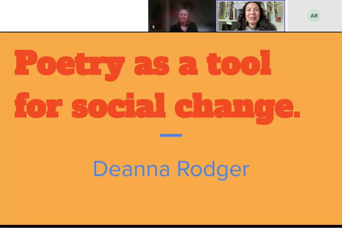 Yesterday we were delighted to have @CloreLeadership fellow @Deannerodger run an online session for #CATstudents from our Graduate school. As part of the session, she shared her amazing work and poetry and explored how creative practices can support sustainable causes.