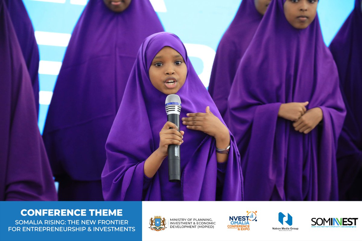 infinitysomali's tweet photo. Shirweynaha maalgashiga iyo bandhiga soomaliyeed 2024 oo furmay.
Invest Somalia Conference 2024! The conference theme is "Somalia Rising: The New Frontier for Entrepreneurship &amp; Investments.
#InvestSomalia2024 #SomaliaRising  #InvestmentOpportunities #EconomicDevelopment #MOPIED https://t.co/p65818EPvq