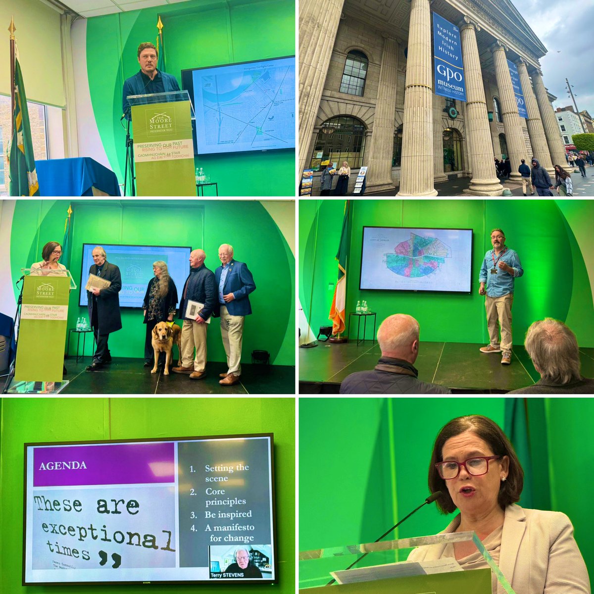 Today marks the 108th anniversary of the Easter Rising of 1916. I was honoured to participate in a groundbreaking Moore Street Preservation Trust conference ‘Preserving our Past - Rising to our Future’ held in the historic @gpowithistory #SaveMooreStreet