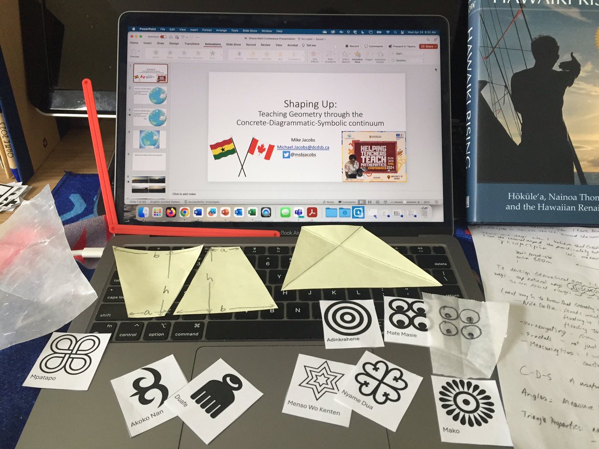 Getting ready to virtually present to math teachers in Ghana 🇬🇭 about some ideas for teaching geometry.