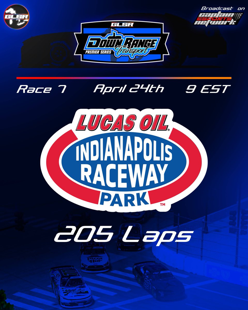 Race day! Tonight we change it up and head to IRP for our trip to Indiana this season! Coming off a big win at Sonoma expect Sam Fontaine to be a force during this race! Tune in to the Captain eSports Network!

#simracing #iracing #enascar #irp