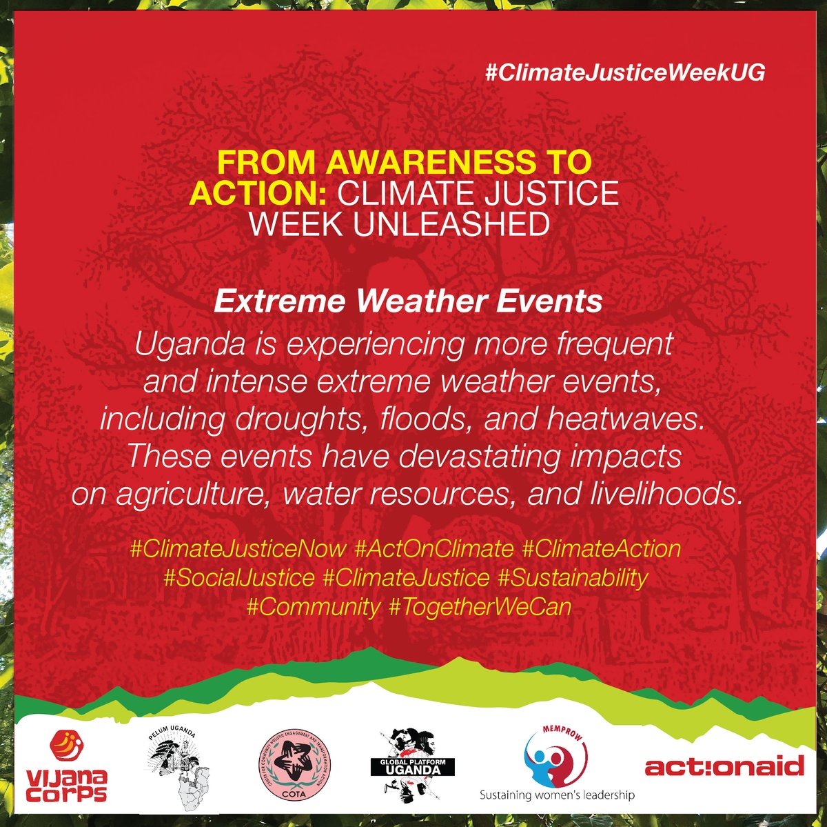 Unless we act now, future generations will not have much left to inherit. @vijanacorps @MEMPROWUganda @AyebareDenise @yusufGidudu @Sheila184876117 @actionaid #ClimateJusticeNow #FundOurFuture #ClimateJusticeWeekUG