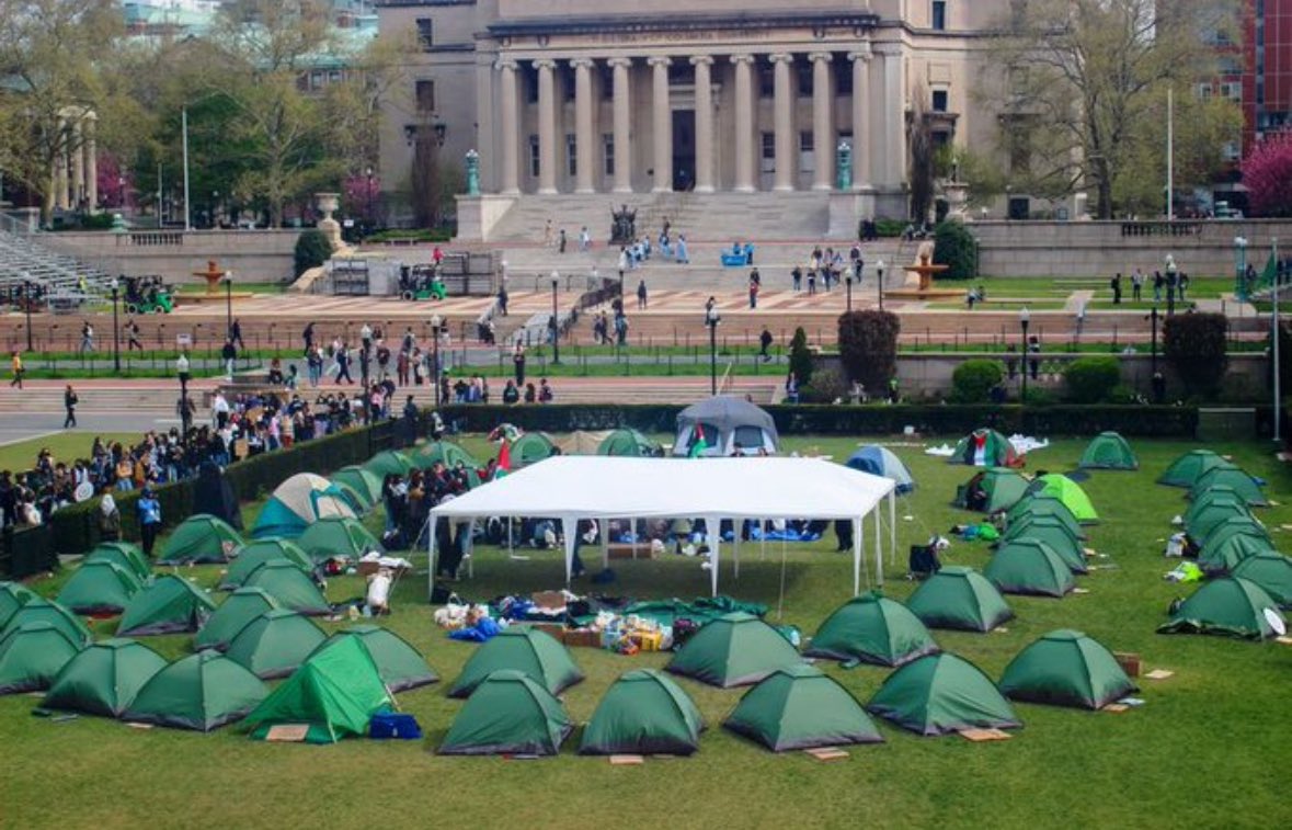 Almost all of the tents being used at the Palestinian student protests are identical. Who is organizing all of the tents to be delivered to each university? Who is paying for them?