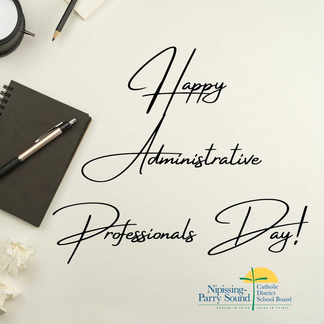 Happy #AdministrativeProfessionalsDay! Today, let's recognize the work of secretaries, administrative assistants, executive assistants, personal assistants, receptionists, client services representatives, and other administrative support professionals!

@CatholicEdu #NPSCfaith