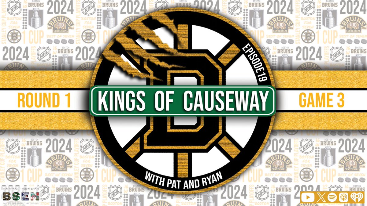 The series continues tonight with Game 3! Tied 1-1, the Bs are taking the win tonight. 

What are your predications for tonight's game?

#BSEN #BOSTONBRUINS #NHLBRUINS #BOSTON #HOCKEYPODCAST #PUCKTALK #STANLEYCUP #ROUND1 #GAME3 #HOCKEYPLAYOFFS