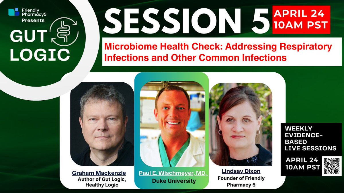 🖥️ Tune into TODAY at 1 pm eastern for my lecture on data for role of #probiotics & #microbiome on prevention of respiratory and other infections! 📺 Watch live on YouTube at GutLogic by @LindsayDixonFP5 #guthealth #MedEd #FOAMed #infection #FOAMcc #health