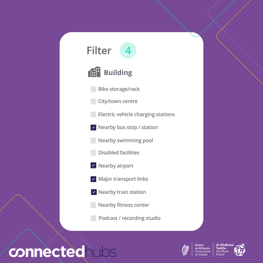 Want to work remotely in a hub, but don't drive? No problem - you can filter your search results to show hubs located near public transport - bus, train, or even airport, if you're flying out after your day's work! @DeptRCD #moreconnected #ourruralfuture