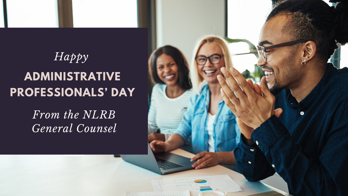 The General Counsel wishes all administrative professionals a very happy #AdministrativeProfessionals Day! 🎉 Your dedication, organizational skills, and support keep our workplaces running every single day. Thank you for your invaluable contributions!