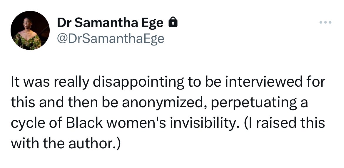 White feminism is not feminism. (screenshotted with permission)