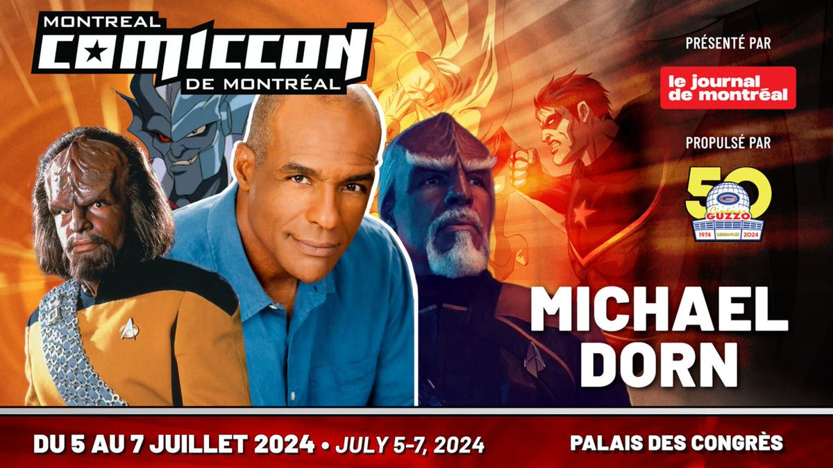 🖖Nouvel invité/New Guest! @akaworf au Comiccon du 5 au 7 juillet/at Montreal Comiccon July 5 to 7, 2024! 🎟️: montrealcomiccon.com #startrek #montrealcomiccon2024 #montrealcomiccon