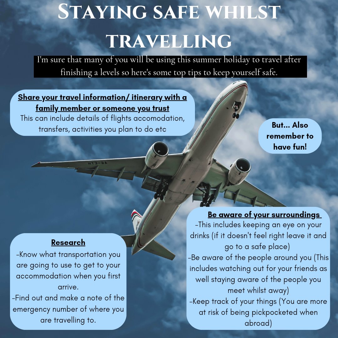 If you're planning to go away this summer, here's some tips on how to stay safe whilst away!