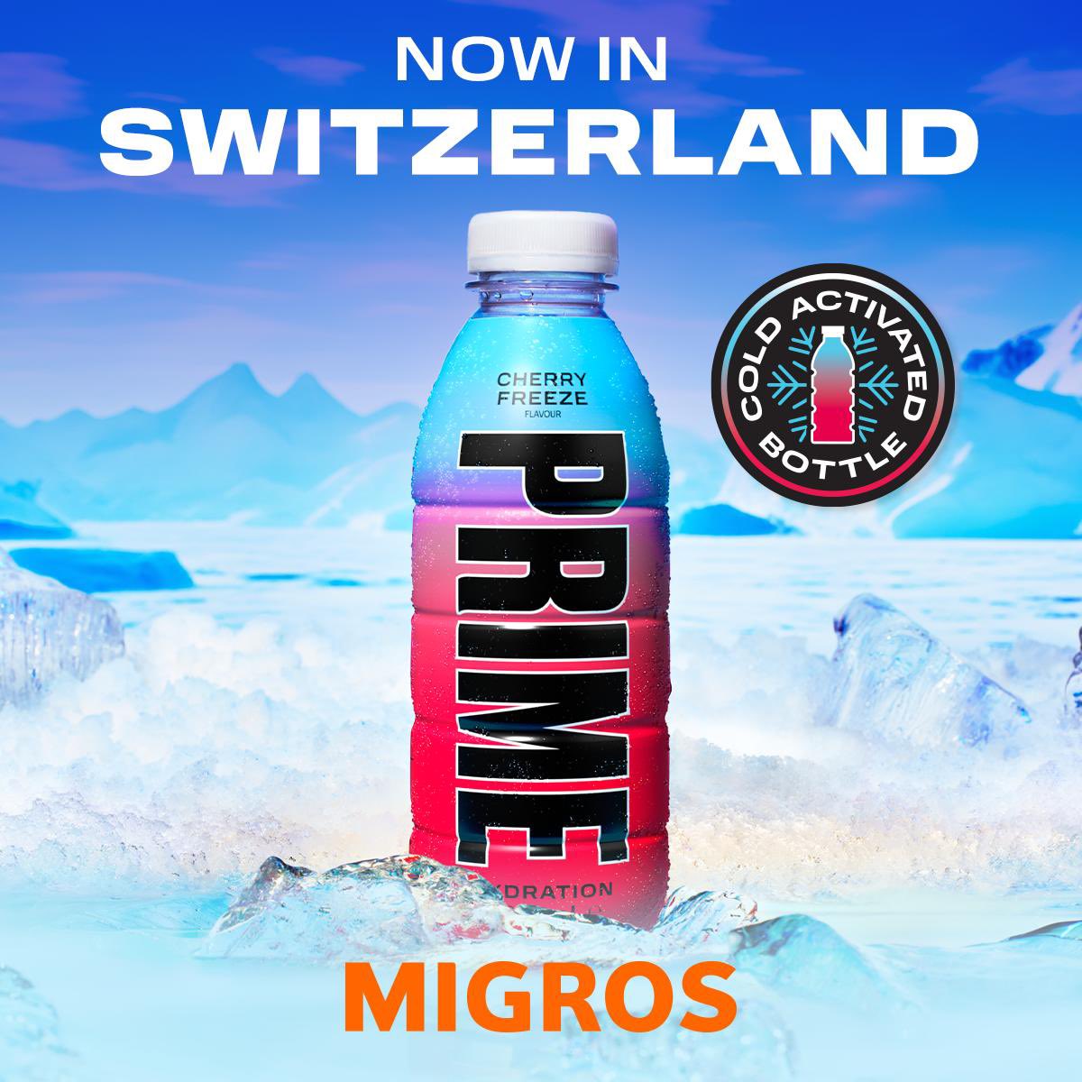 CUE THE COOLDOWN 🥶 Cherry Freeze is now available in Switzerland @migros 🇨🇭 bit.ly/3Ec5CAC