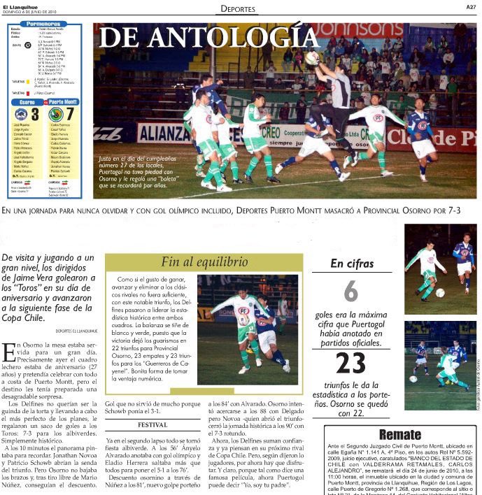 Momentos para nunca olvidar 🐬 El año 2010, en un partido de ensueño, viajamos hasta Osorno y nos llevamos una victoria histórica para clasificar en Copa Chile 🇳🇬 ¿Lo anecdótico? Nos dirigía don Jaime Vera ⛵️ #VamosPuerto 🤍💚