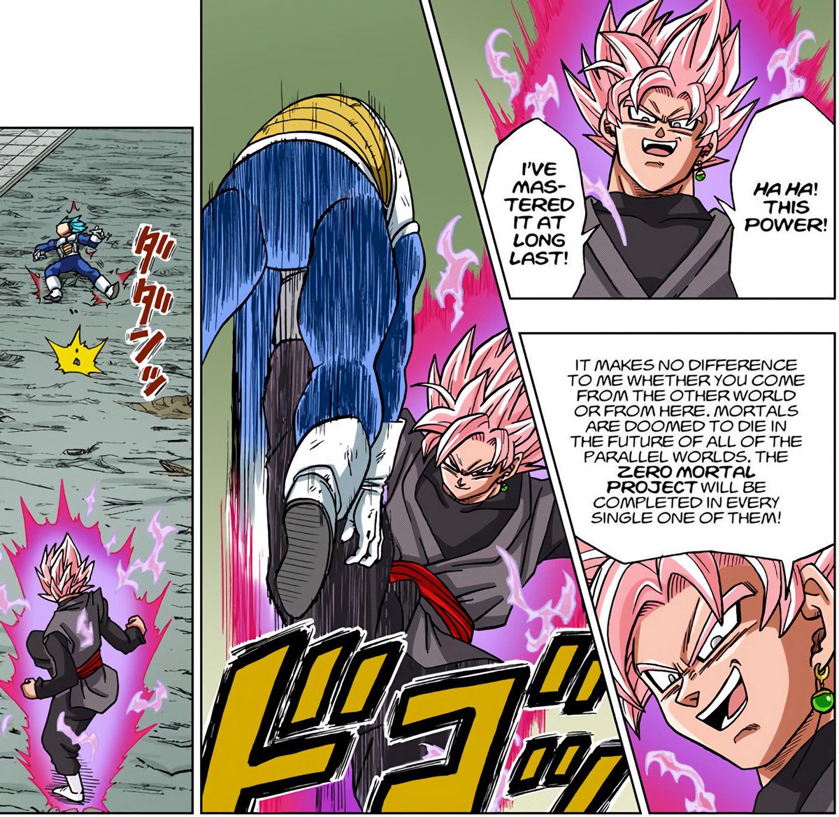 Super Saiyan Rose Goku Black Beats Super Saiyan Blue Vegeta Down