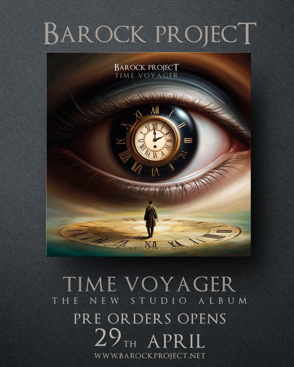 🟢**Save the Date!**  Pre-sales for the new studio album *Time Voyager* start on **Monday April 29, 2024**! Don't miss this opportunity, get ready to book your copy! 📀
📷barockproject.net
.
.
#barockproject #timevoyager #presales #preorder