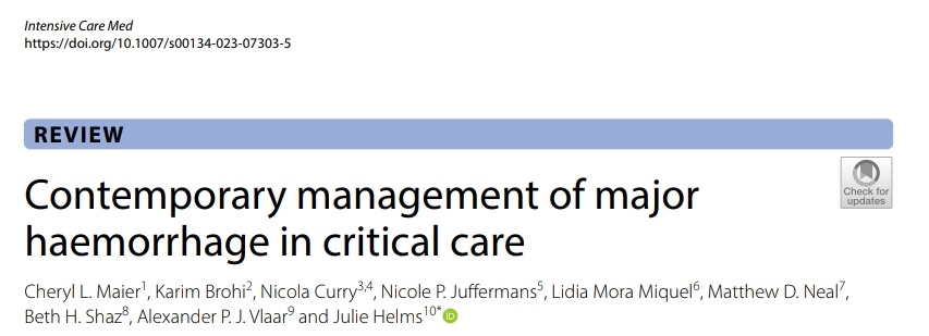 Leo_Santo5's tweet image. 💎Manejo Contemporáneo de la Hemorragia Grave en Cuidados Críticos 🩸🏥

🧐 Definición
🤯Fisiopatología
🩺Escenarios Clinicos
⚕️Diagnóstico
📖Protocolos
🆎Transfusión masiva

🔰📚Intensive Care Med

doi.org/10.1007/s00134…

Artículo Completo 👇🏻✅🆓t.me/SoMELaguna
