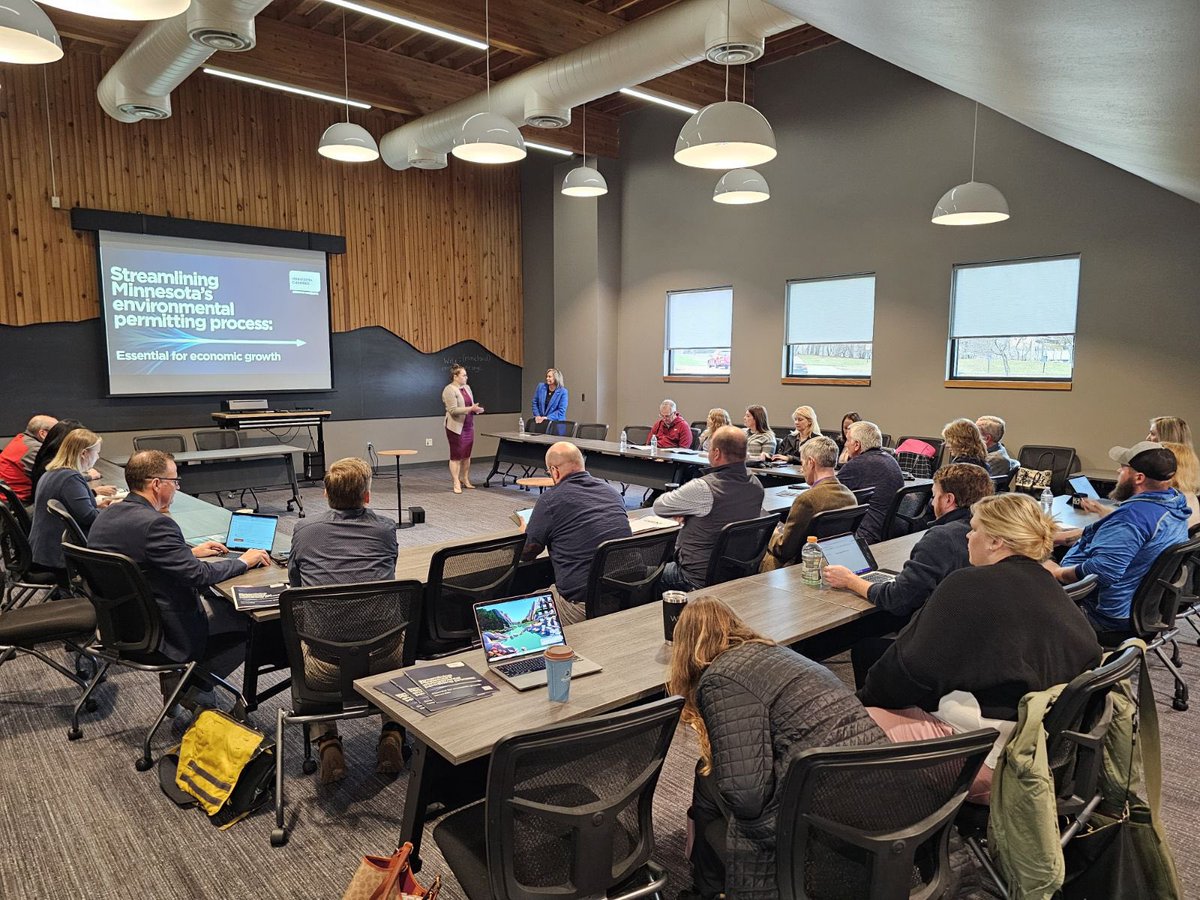 Thanks to the <a href="/LaurentianChamb/">Laurentian Chamber</a> along with the <a href="/HibbingChamber/">Hibbing Area Chamber of Commerce</a> and Grand Rapids Chamber for bringing together private sector, community and labor leaders to showcase the <a href="/MN_Chamber/">Minnesota Chamber of Commerce</a>  environmental permitting report and discuss long term strategies for reform.
