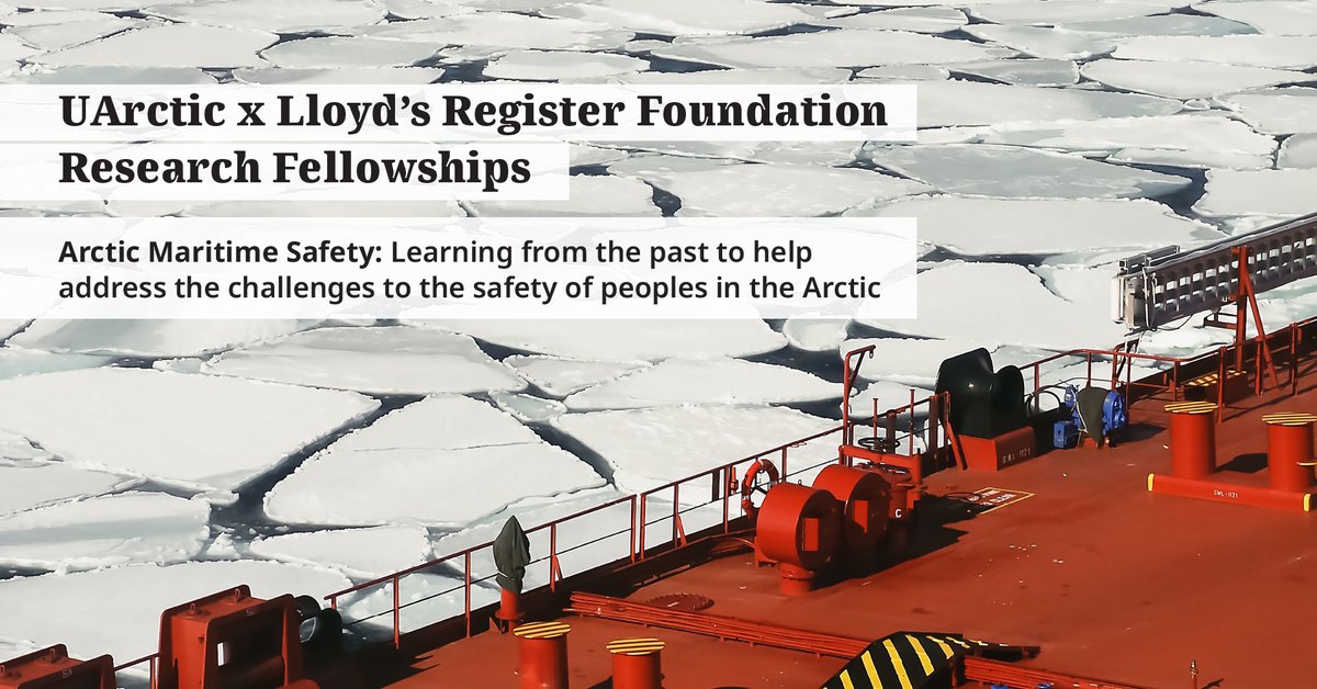 We are excited to announce the UArctic x @LR_Foundation Research Fellowships🌊 The Fellowships will aid researchers using historical insights to address safety challenges in the Arctic Ocean and its communities DL: 15.06.2024 Apply now! tinyurl.com/2n8bd65v