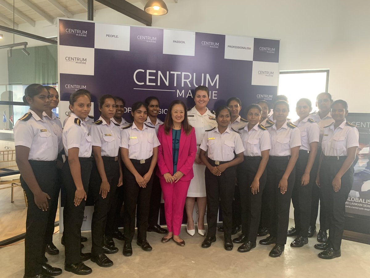 Inspiring to speak with the women of CENTRUM Marine's Female Navigation Officer and Female Engineering Officer Cadet Training Programs here in Sri Lanka! These training opportunities are encouraging women to contribute their talents, time, and knowledge to the maritime industry,