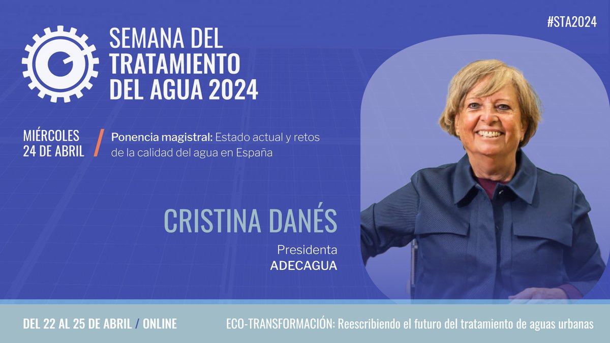 ➡ Cristina Danés, presidenta de <a href="/adecagua_es/">Adecagua 💧</a>, ofrece una visión exhaustiva del panorama actual de la #calidaddelagua en #España, identificando los principales retos y oportunidades para su mejora. #STA2024