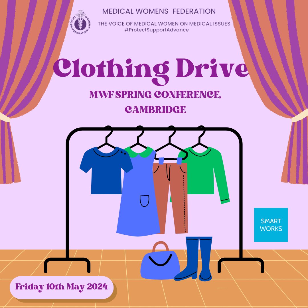 The MWF Spring Conference on May 10th will host a Smart Works clothing drive! Bring your high-quality clothes, shoes, and handbags to support women re-entering the workforce. Smart Works especially needs shoes and bags. Your donations can make a real difference! #MWFConference