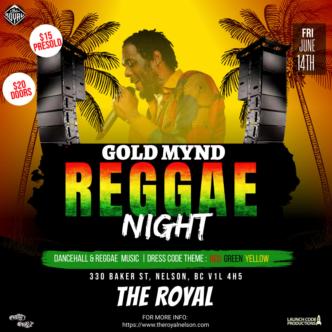 torontoreggae's tweet image. Canadian Reggae artist @GOLDMYND_MUSIC Live in Nelson BC this June! #reggae #jamaicanmusic #nelsonbc #britishcolumbia