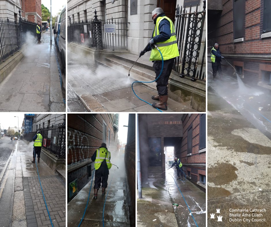 Deep cleaning carried out this morning at Holles Street & Grant's Row, operated by our Central Area wash team. A job well done, thanks Nathan & Paul. #YourCouncil #wastemanagement