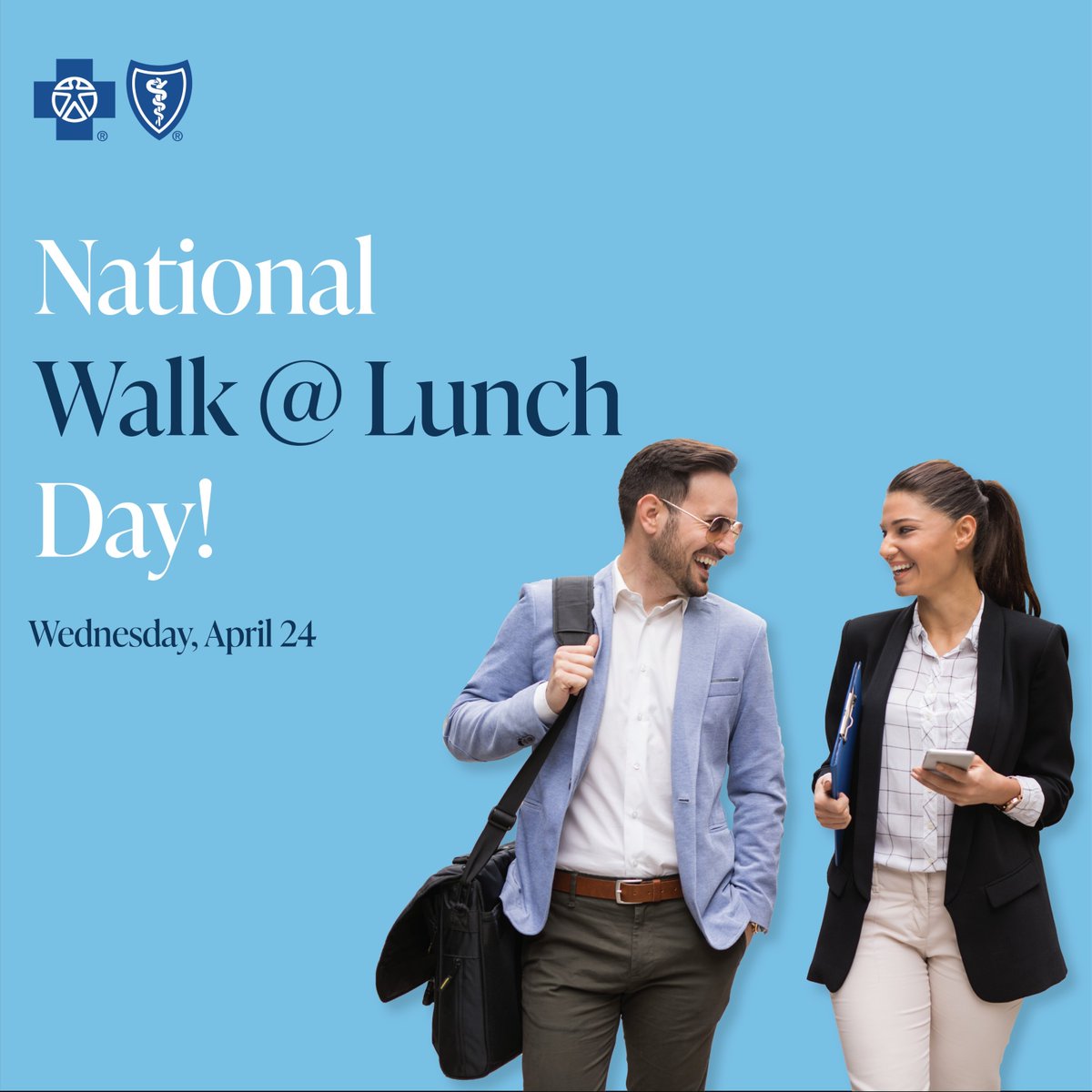 Today is National Walk @ Lunch Day, an annual reminder to go outside and move started by Blue Cross Blue Shield companies. Here's why every day should be a #WalkAtLunchDay: miblues.co/4aKQUQ3 #NWLD #NationalWalkAtLunchDay