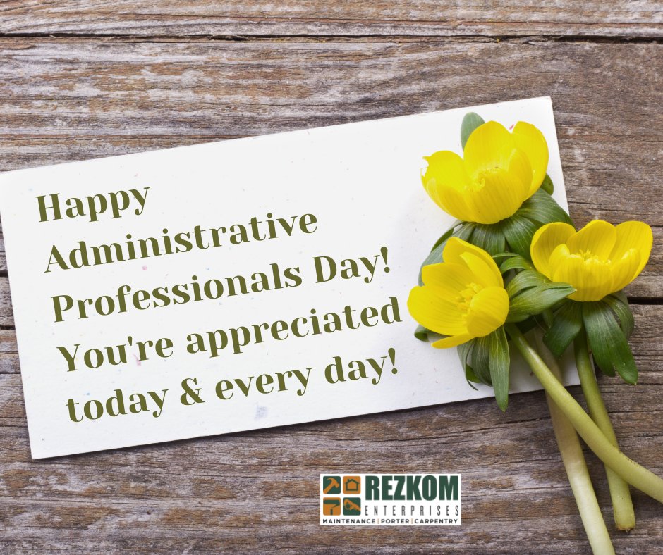 Happy Administrative Professionals Day!! #adminday2024 #administrativeprofessionalsday #teamrezkom #rezkomenterprises #rezkom