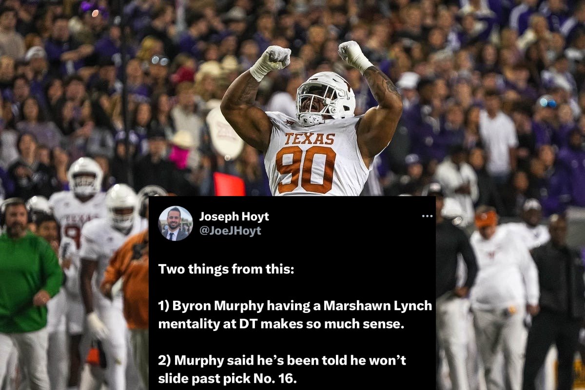 #Longhorns DT Byron Murphy could fall to the #Seahawks at 16 👀:

[📷: Aaron E. Martinez/USA TODAY Sports]
