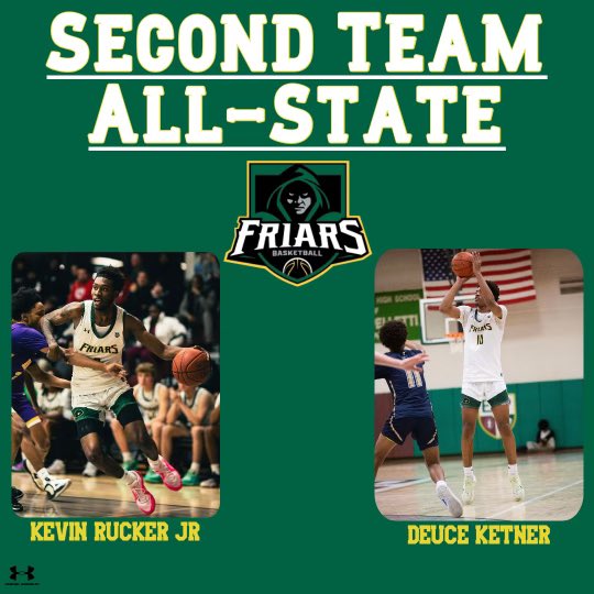 bpfriarshoops's tweet photo. Congrats to our guys Kevin “Pop” Rucker &amp; Deuce Ketner 🔰 #AllStateHonors https://t.co/DqBXFioNjU
