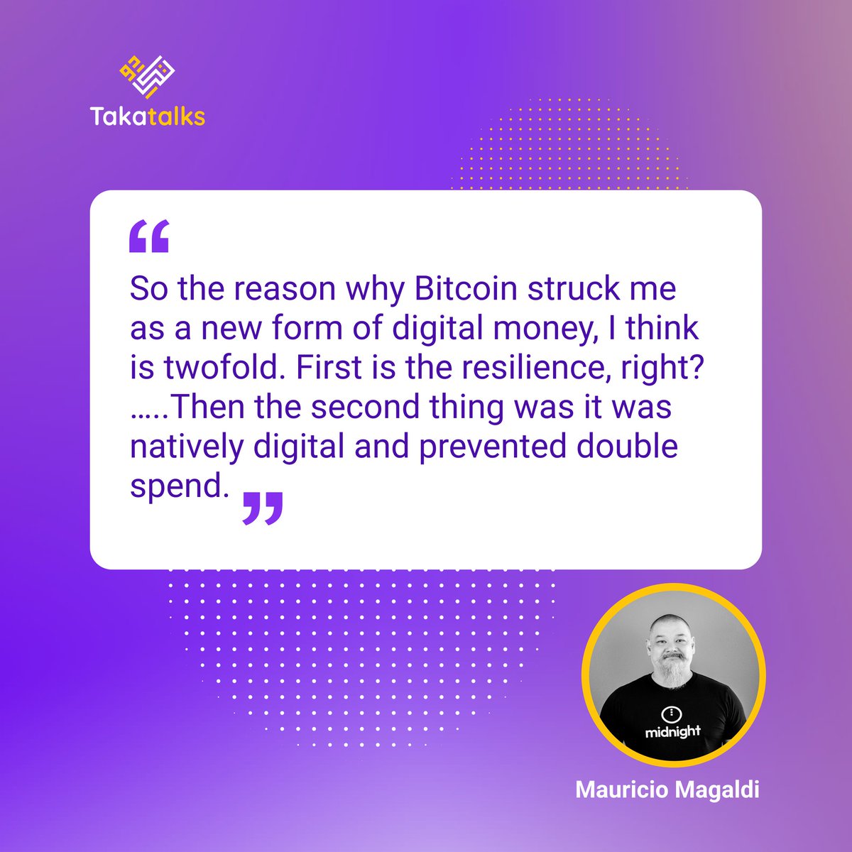Do you agree that bitcoin is the new form of digital money? 🤔

🎙️Tune in to our latest episode with @0xmauricio to find out if crypto is the future of finance.

#takadao #takatalks #utility #blockchain #financialsystem #cryptocurrency #crypto #Binance #bonk