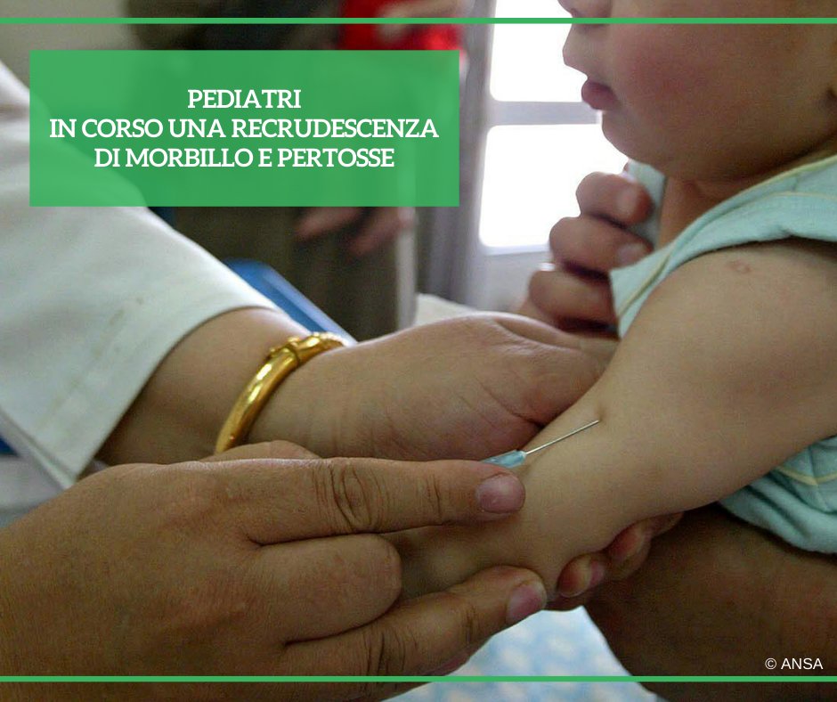 È in corso una recrudescenza del #morbillo e della #pertosse. È l'allarme lanciato dalla @SIPediatri che invita alla #vaccinazione dei più piccoli per tutte le malattie prevenibili con vaccino.
#ANSASalute
➡ bit.ly/3W82sbv