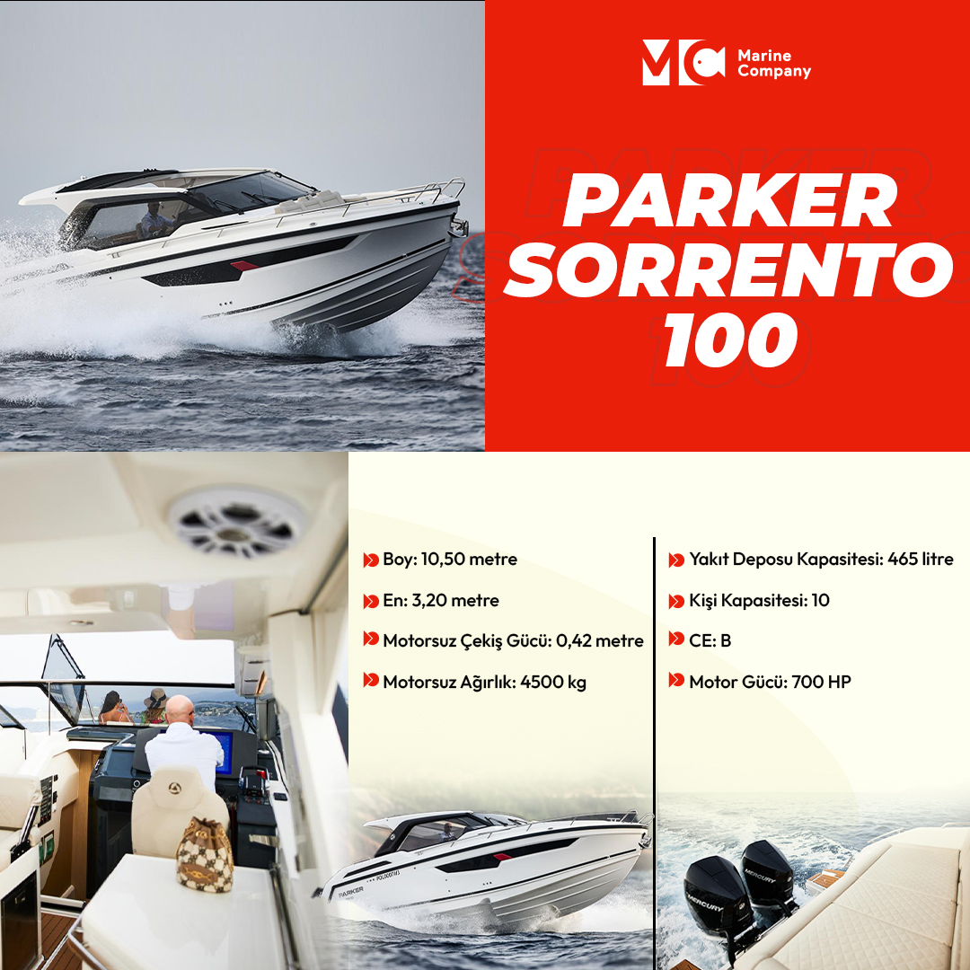 Parker Sorrento 100'ü keşfet!

✓ İki ana kabin
✓ Güneşlenme salonu
✓ Gölgelik
✓ Ekstra yatak
✓ Panoramik açılık tavan
✓ Ergonomik konsol

#parkerboats #marinecompany #yachtworld #yachtlife #yachting #sailing ⚓