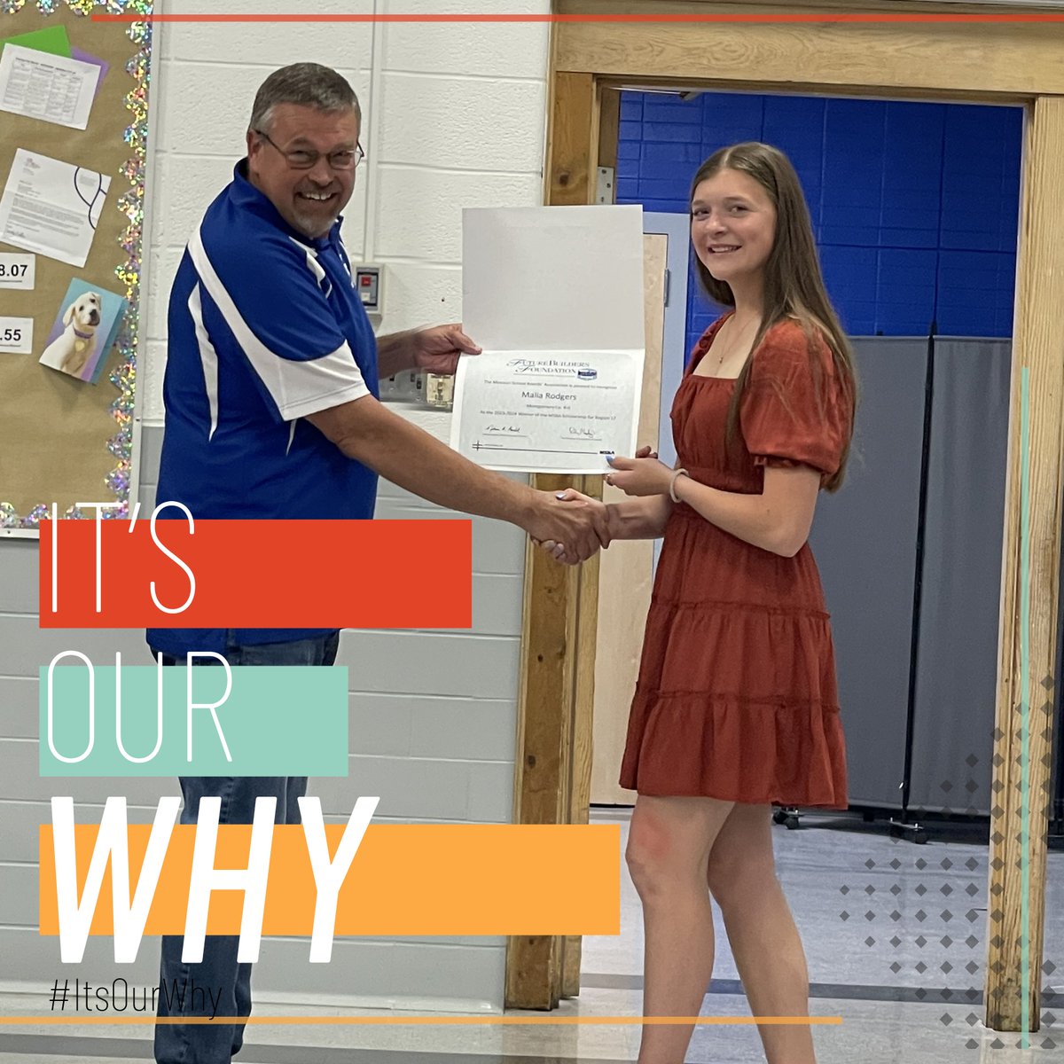 Congratulations to Malia Rodgers of Montgomery County R-II High School! Malia is the Region 17 winner of the 2023-24 Student Scholarship from the MSBA Foundation (Future Builders). Stay tuned throughout April to find out who won the statewide award! #ItsOurWhy