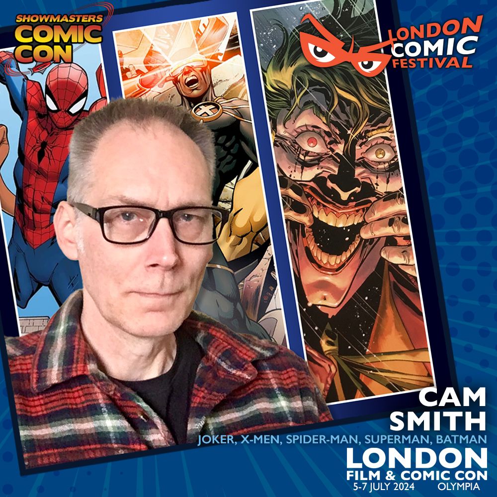 CAM SMITH will be joining us at #LCF24 #LFCC! Cam started his career on Transformers back in 1990, but since then has worked on most of the major characters for both DC and Marvel over the years, including the recent JOKER series! buff.ly/3O3tzid