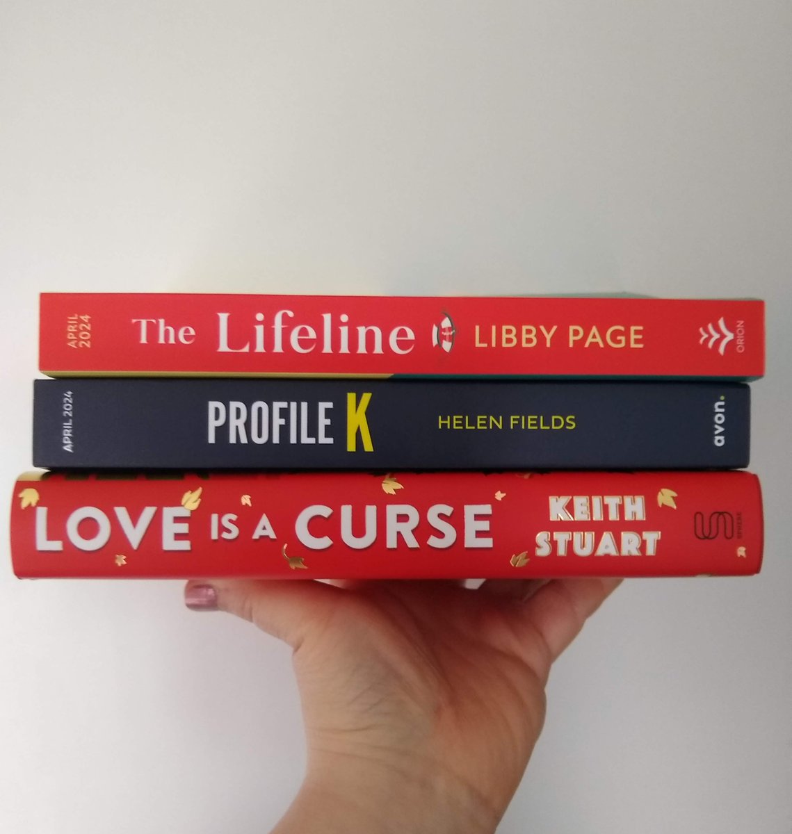 ShortBookScribe's tweet photo. Happy #publicationday to these three books and authors, which are coincidentally my #lastnownext reads too.
#TheLifeline by @LibbyPageWrites
#ProfileK by @Helen_Fields
#LoveIsACurse by @keefstuart
@orionbooks @AvonBooksUK @BooksSphere https://t.co/TeO29b1B3V