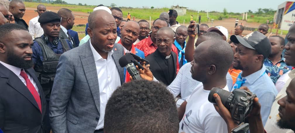 #ISIRO : Le prochain Gouverneur de la Province du Haut-Uele, Hon double brassard Jean BAKOMITO GAMBU a foulé cet avant-midi la cité d'Anoalite. Camp vers le gouvernorat 💐