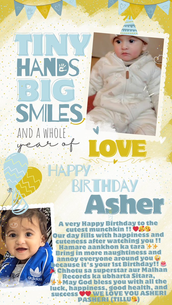 HAPPY BIRTHDAY ASHER
<a href="/AbhishekMalhan4/">Abhishek Malhan</a> <a href="/HubWanderers/">Prerna Malhan</a> 

~hrx